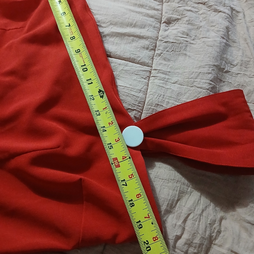 Tatyana Bettie Page Size 4x Red One Shoulder Swing Dress White Button UNICORN - Picture 3 of 12